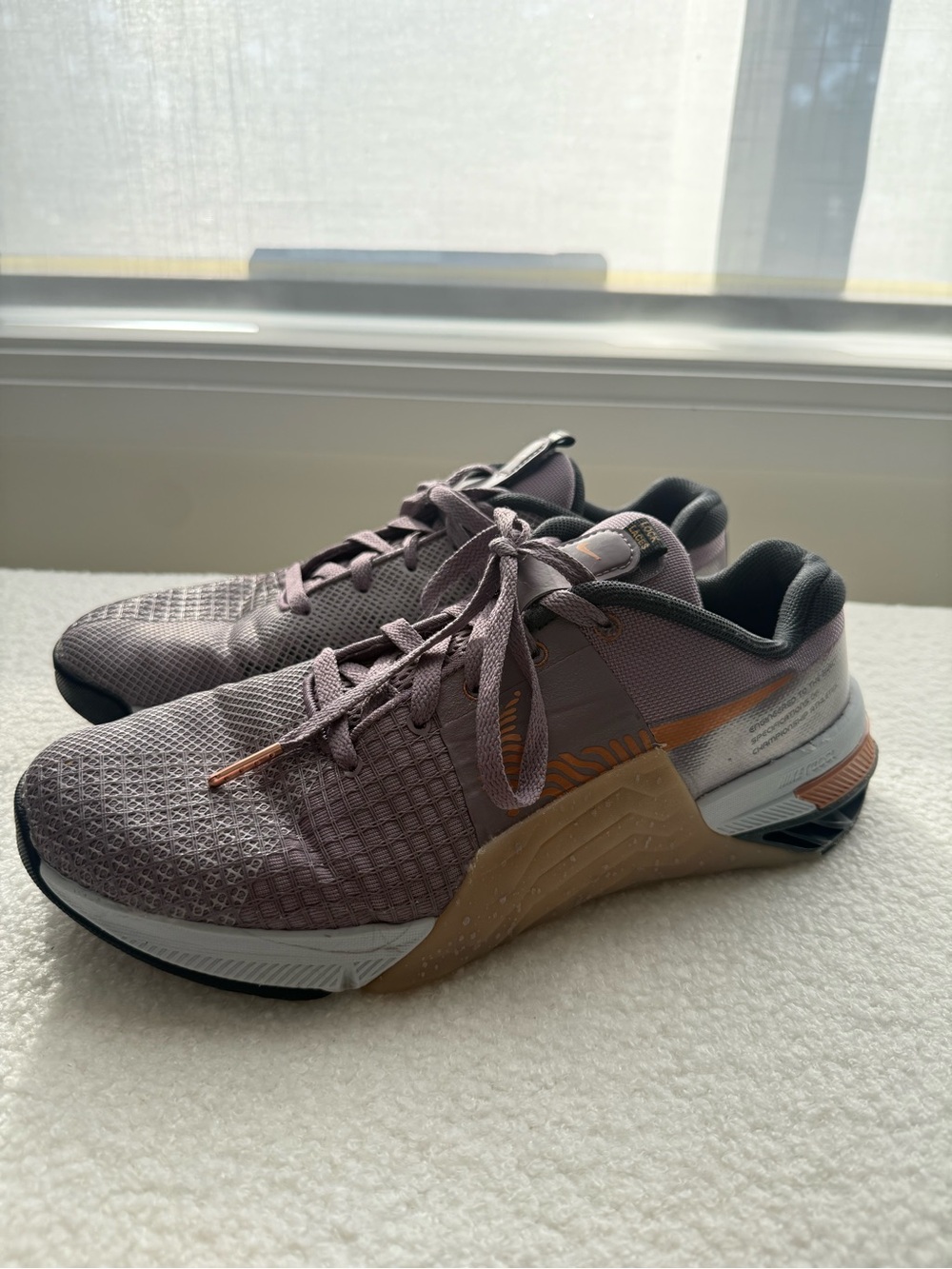 NIKE Metcon 8 Premium Cross Training Shoes Women’s 10/Men’s 8.5 Purple Smoke EUC
